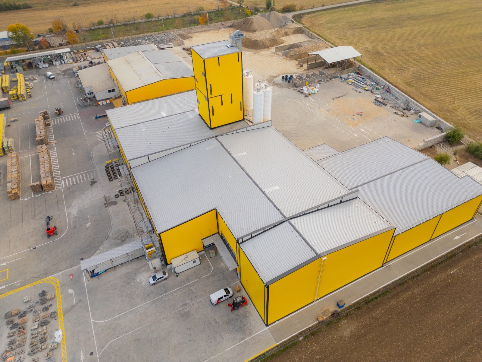 Vedere aeriană a unității industriale